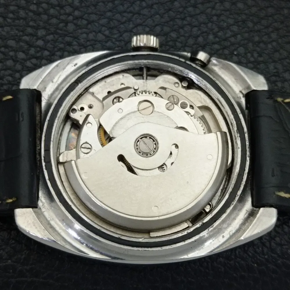 Vintage 1980 Ricoh Automatic Mens Silver Watch W/daydate & Gold accents